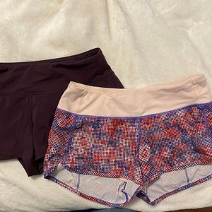 2 Lululemon running shorts.